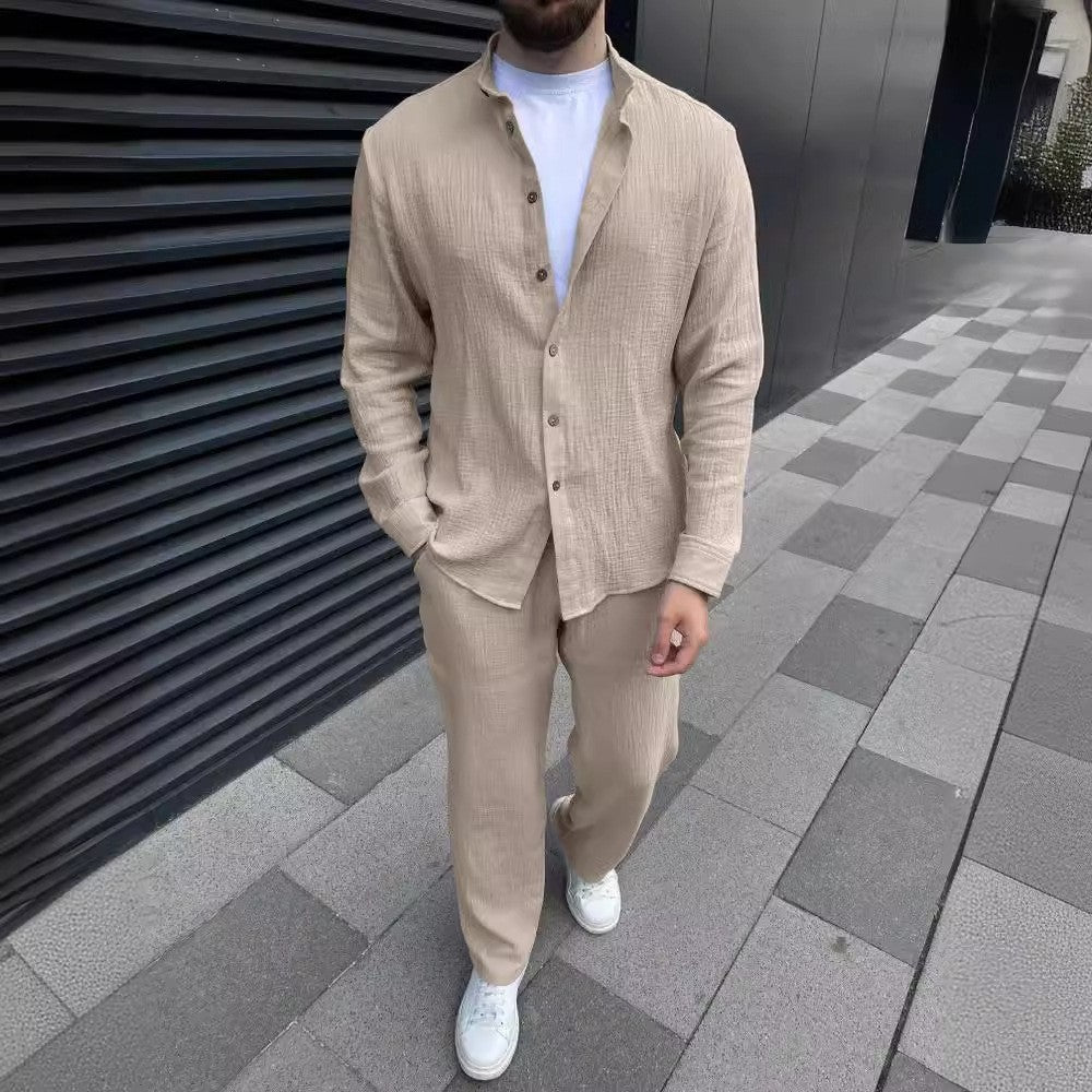 Men's Cotton Button Down Shirt and Trouser Co-ord