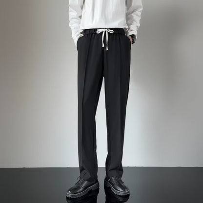 Slim Fit Casual Draping Staple Trouser