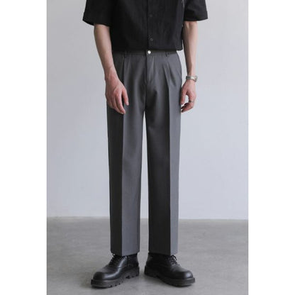 Men's Loose Straight Trousers Korean Style Staple Trousers