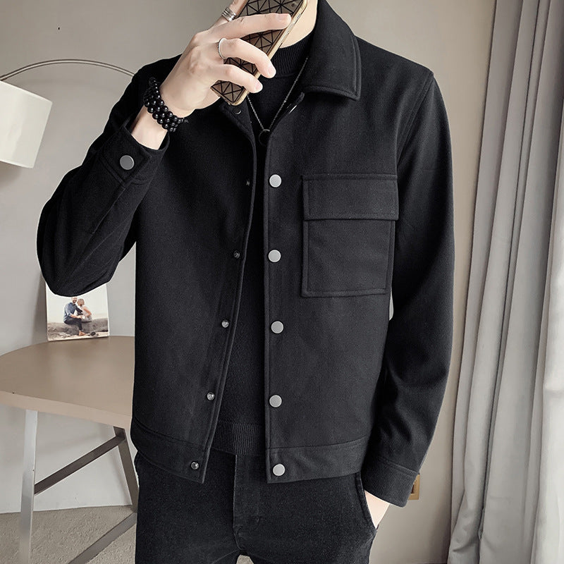 Versatile Slate Wool Wardrobe Essential Staple Jacket