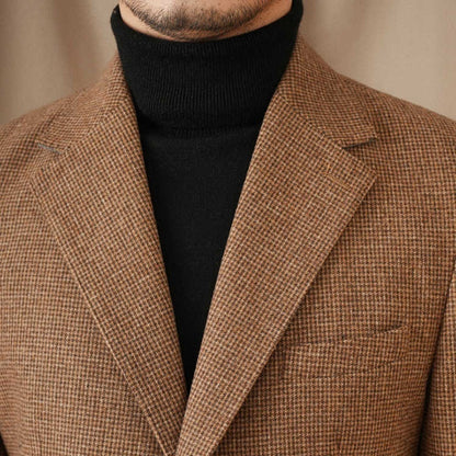 Brown Vintage Wool Slim Fit Staple Blazer