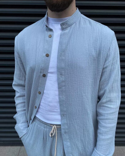 Men's Cotton Button Down Shirt and Trouser Co-ord