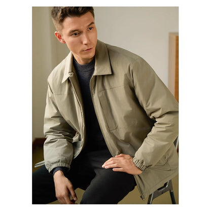 Thick Informal Staple Bomber Jacket