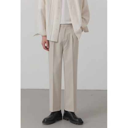 Men's Loose Straight Trousers Korean Style Staple Trousers