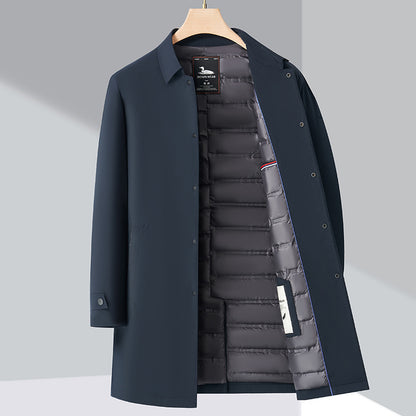 Winter Inside-Padded Formal Collar Staple Coat