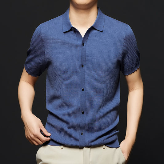 Formal Cardigan Style Button Down Polo T - Shirt