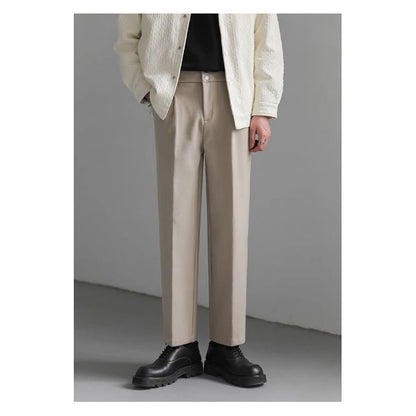 Men's Loose Straight Trousers Korean Style Staple Trousers