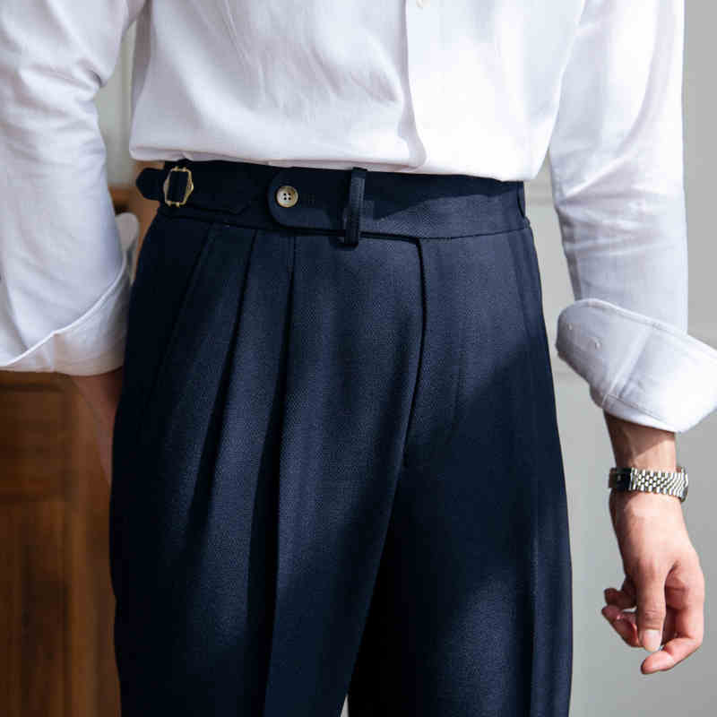 Business Retro Naples Draped Staple Pants