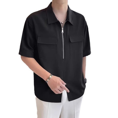 Half Zip Short Sleeve Sleek Staple Shirt