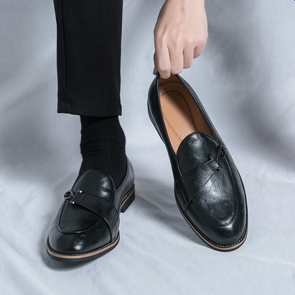 British Cross Latch Leather Slip On Style Staple Loafers