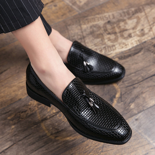 Croc Textured Leather Slipper Staple Loafers