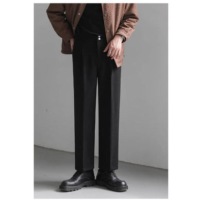 Men's Loose Straight Trousers Korean Style Staple Trousers