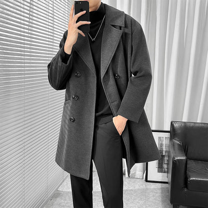 Mid Length British Wool Staple Trench Coat